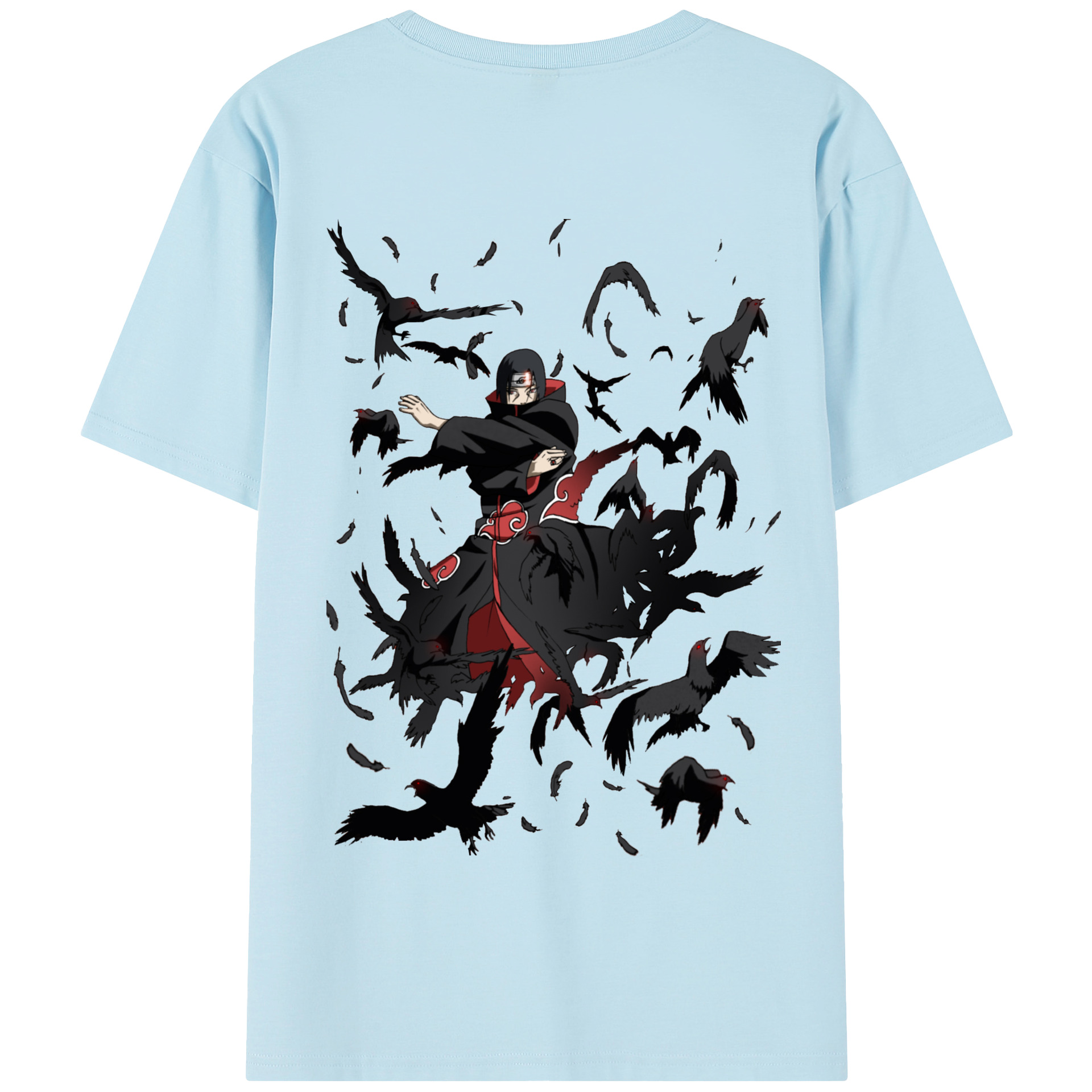 （画像用） NARUTO -ナルト- うちは イタチ Uchiha Itachi 綿100％半袖Tシャツ（背面プリント）